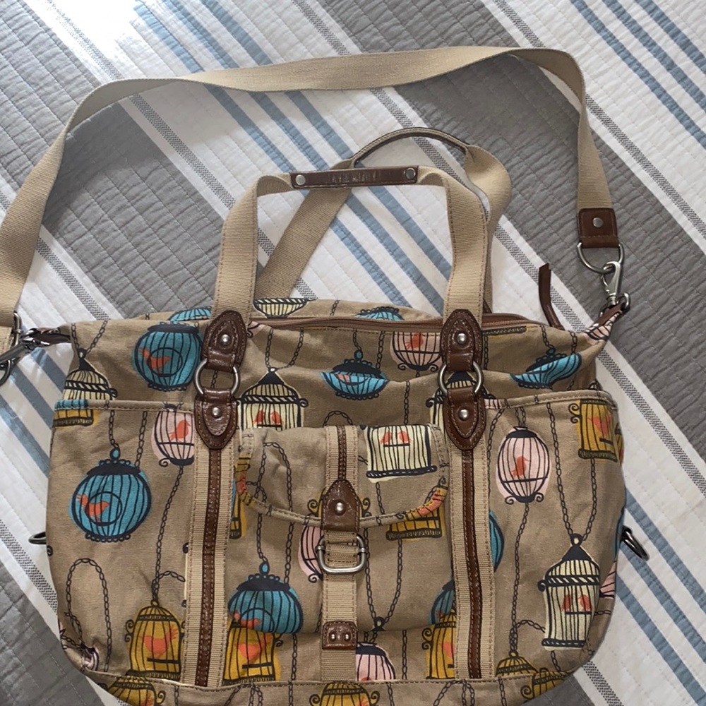 Oversized Bird Cage Fossil Bag